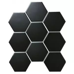 Керамическая мозаика Starmosaic Hexagon Big Black Matt 29,5х25,6 см