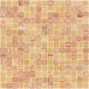 Стеклянная мозаика Caramelle Mosaic de Montespan жёлто-коричневый 32,7x32,7 см