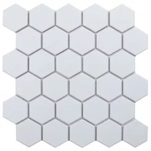 Керамическая мозаика Starmosaic Hexagon small White Glossy 27,8х26,5 см