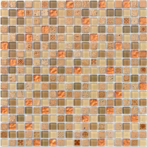 Мозаика из стекла и натурального камня LeeDo Ceramica Cozumel золотисто-коричневый 30,5x30,5 см