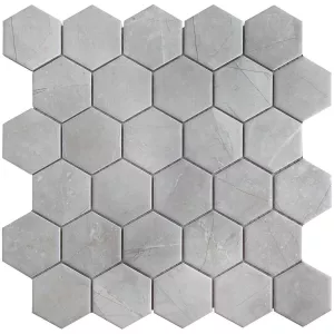 Керамическая мозаика Starmosaic Hexagon Small Marble Grey Matt 28,2х27,1 см