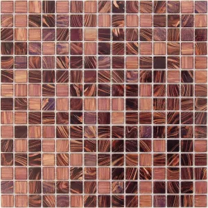 Стеклянная мозаика Caramelle Mosaic Sorel коричневый 32,7x32,7 см