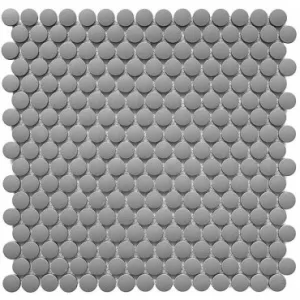 Противоскользящая мозаика Starmosaic Penny Round Dark Grey Antislip 31.5х30.9 см