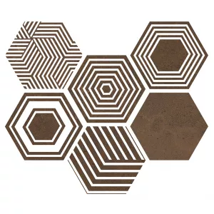 Керамогранит ITT Ceramic Pier17 Hexa Copper 26,7х23,2 см