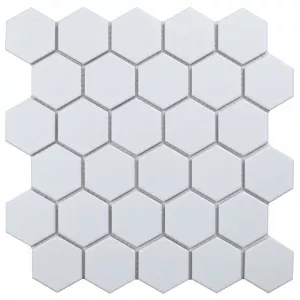 Керамическая мозаика Starmosaic Hexagon small White Matt 27,8х26,5 см