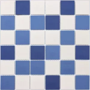 Керамогранитная мозаика LeeDo Ceramica Nettuno бело-синий 30,6x30,6 см