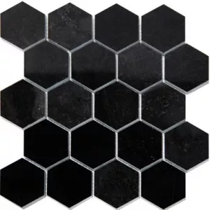 Мозаика Starmosaic Hexagon VBsP нат. мрамор черный 30,5х30,5 см