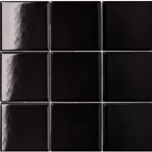 Керамическая мозаика Starmosaic Homework Black Glossy 97х97 мм MH84000 30х30 см