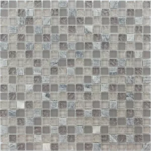 Мозаика из стекла и натурального камня Caramelle Mosaic Sitka серый 30,5x30,5 см