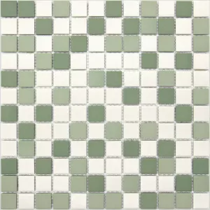 Керамогранитная мозаика LeeDo Ceramica Virgo бело-зеленый 30x30 см
