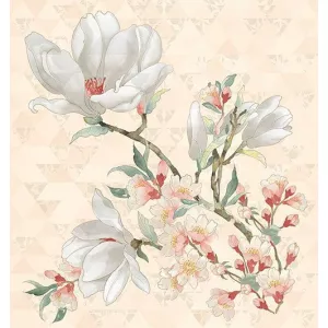 Панно Kerlife Primavera Magnolia Crema кремовый (компл. из 3-х шт.) 75,3х70,9 см