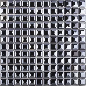 Стеклянная мозаика Vidrepur Edna Black 31,7х31,7 см