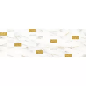 Декор Laparet Aragon мозаичный белый золото MM60157 20х60 см