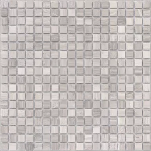 Мозаика из натурального камня Caramelle Mosaic Pietrine Travertino Silver мат 15x15 см