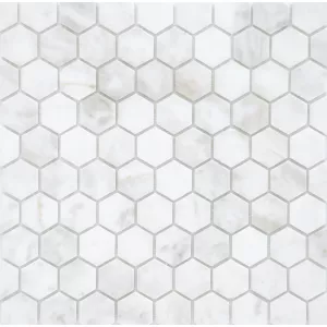 Мозаика из натурального камня LeeDo Pietrine Hexagonal Caramelle Dolomiti bianco MAT hex 28,5х30,5 см