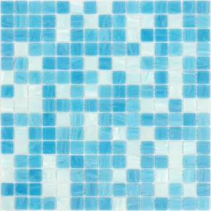 Стеклянная мозаика Caramelle Mosaic de la Vallière голубой 32,7x32,7 см