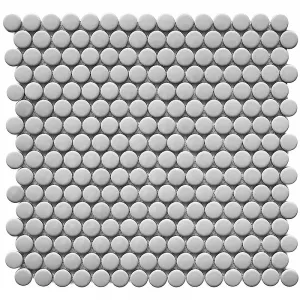 Керамическая мозаика Starmosaic Penny Round Grey Glossy 31,5х30,9 см
