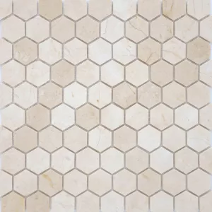 Мозаика из натурального камня LeeDo Ceramica Crema Marfil MAT hex бежевый 28,5x30,5 см