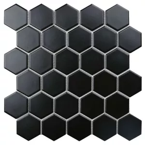 Керамическая мозаика Starmosaic Hexagon Small Black Matt 27,8х26,5 см
