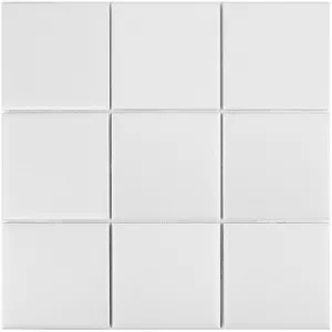 Керамическая мозаика Starmosaic Homework White Glossy 97х97 мм MH33800 30x30 см